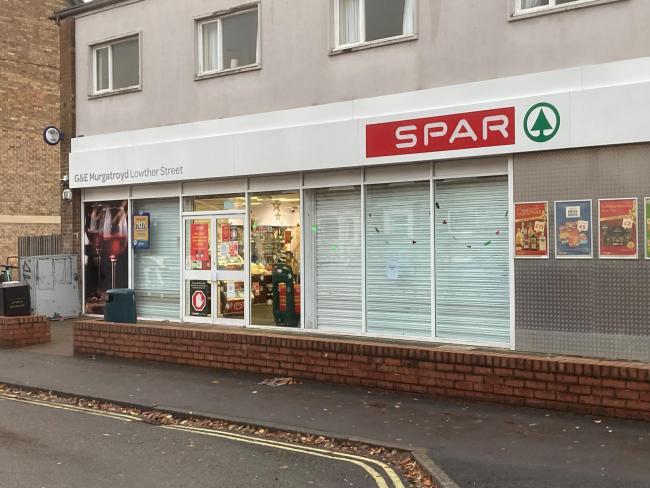 The Spar in Lowther Street, which remains closed after being hit by a cyber attack