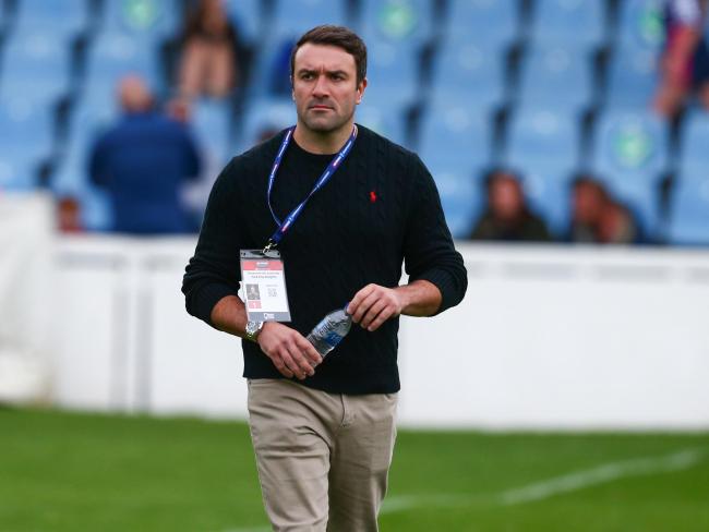 York City Knights head coach James Ford walks across the field at Featherstone Rovers. Picture: Craig Hawkhead