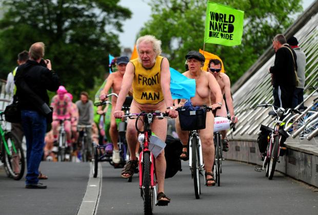 York Press: Naked Bike Ride crosses Millennium Bridge