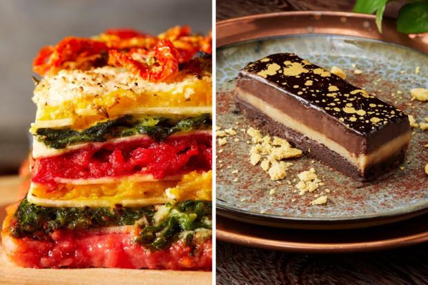 York Press: Vegan Rainbow Lasagne and Zillionaire's Slice (Zizzi/Canva)