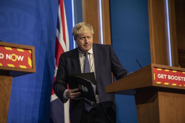 Photo of Boris Johnson via PA Wire/Jack Hill/The Times.