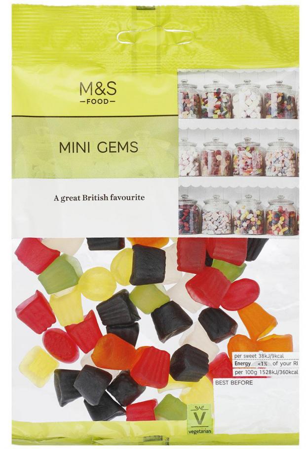 York Press: Undated handout photo issued by Marks and Spencer of a packet of Mini Gems. Marks and Spencer has changed the name of its popular Midget Gems sweet to avoid offending people with dwarfism rebranding its version of the confectionery as Mini Gems following a campaign by a disability academic. 