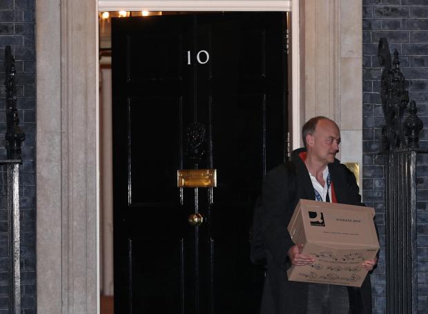 York Press: Photo via PA shows Prime Minister Boris Johnson's former aide Dominic Cummings leaving 10 Downing Street, London, with a box, in November 2020.