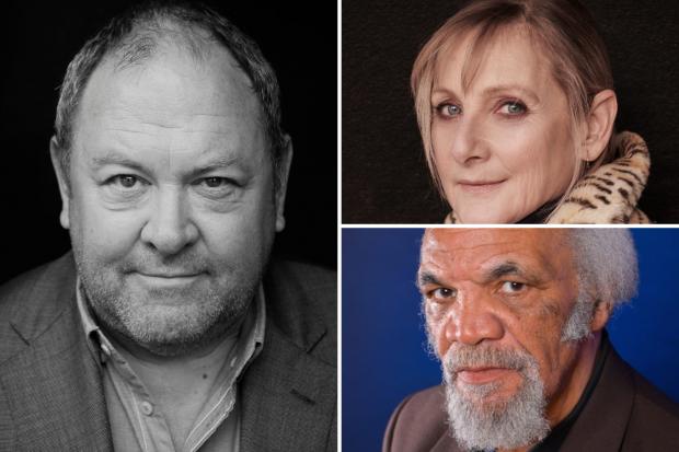 York Press: Members of the original cast of The Full Monty, pictured. Left, Mark Addy, top right Lesley Sharp and bottom right, Paul Barber.