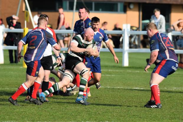 York RUFC’s Archie Fothergill heads into the Blackburn half. Picture: Rob Long/York RUFC