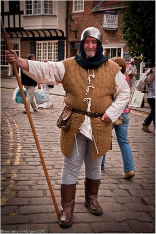 Tudor guard at York Mystery Plays. Picture: Kevin Bailey