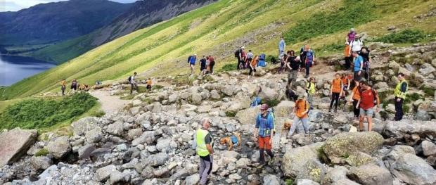 York Press: Walkers take part in the Scafell family challenge in 2019
