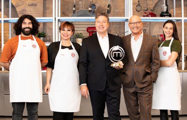 York Press: The finalists with John Torode and Gregg Wallace (Shine TV/BBC/PA)