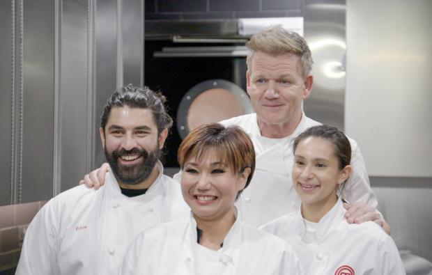 York Press: Contestants Eddie, Pookie and Radha cooked alongside celebrity chef Gordon Ramsay during the competition (Shine TV/BBC/PA)