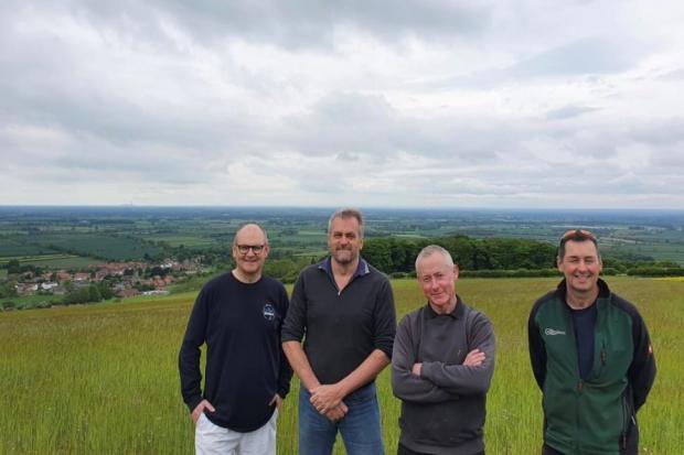 A Jubilee Beacon  will be lit in Bishop Wilton to mark the occasion Pictured:  Rufus Pilgrim, Tim Sutherland, Ian Young and Mark Megginson