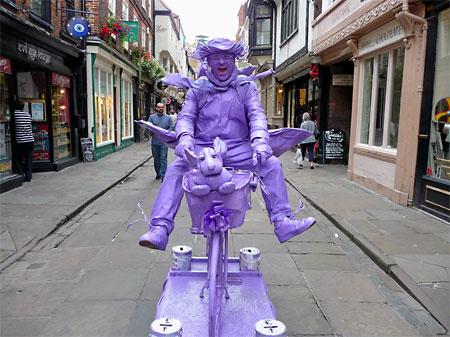 Purpleman of York in Stonegate, York. Picture: Nick Fletcher