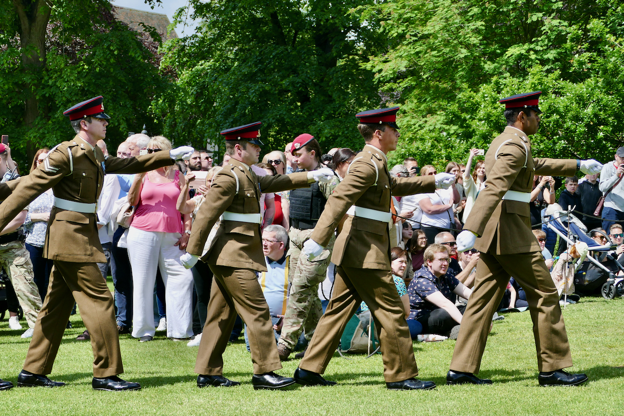 4th Regiment Royal Artillery arrive at the Museum Gardens for the Platinum Jubilee Gun Salute. Pic from the British Army