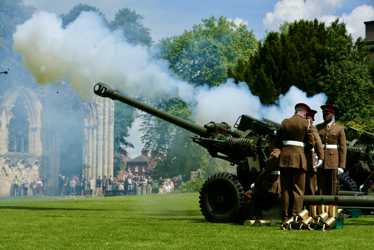 The Platinum Jubilee Gun Salute. Pic from the British Army