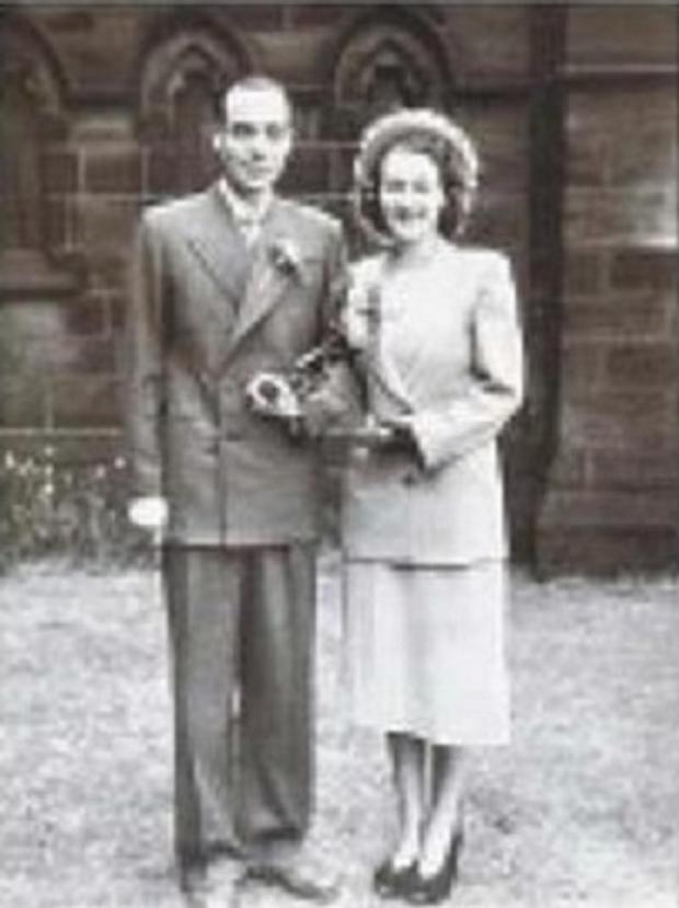 York Press: Elwyn Hughes with his late wife Barbara on their wedding day in 1947 Picture: sent by RMBI Care Co
