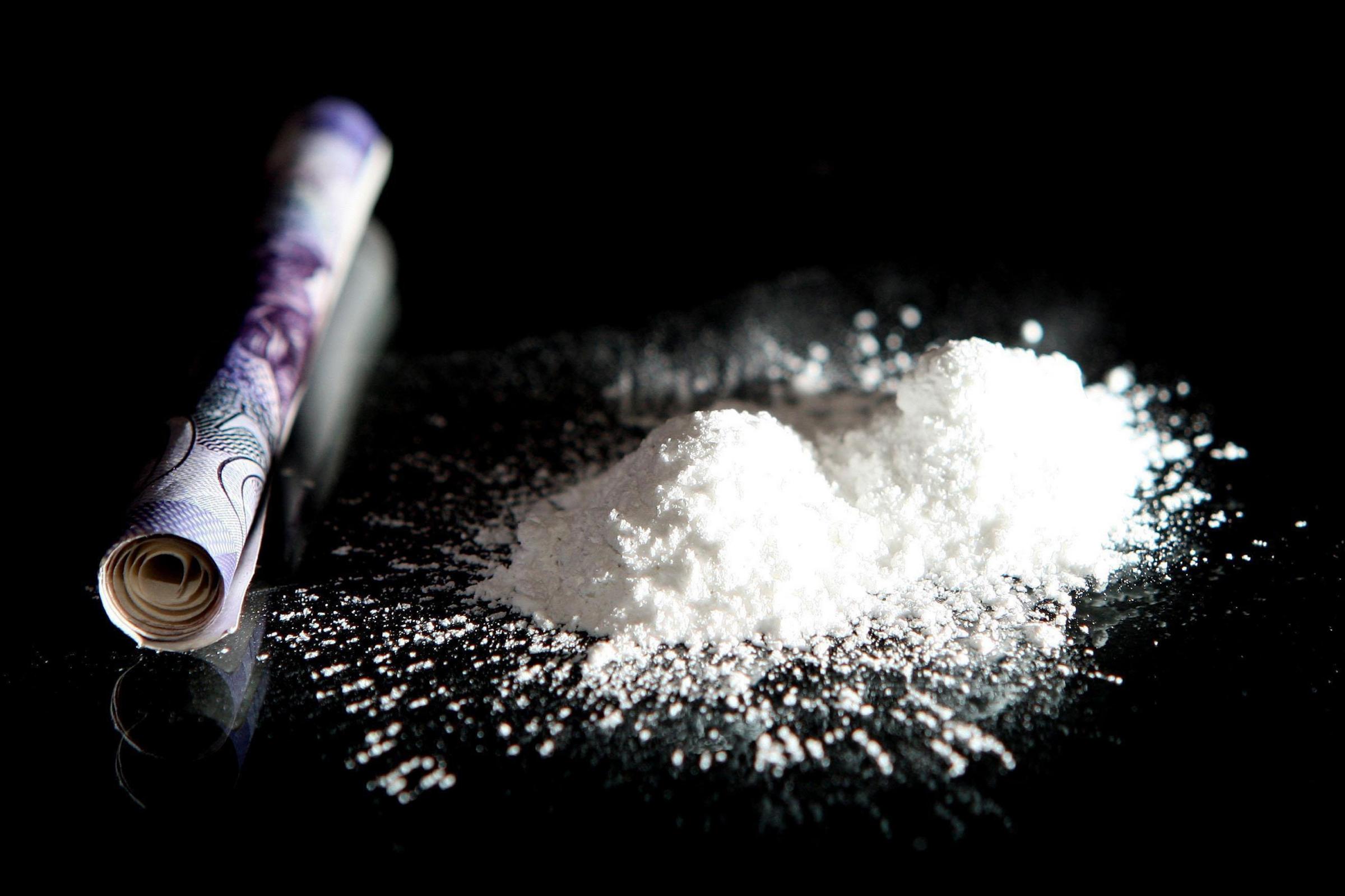 Cocaine and a rolled bank note :Steve Parsons/PA Wire.