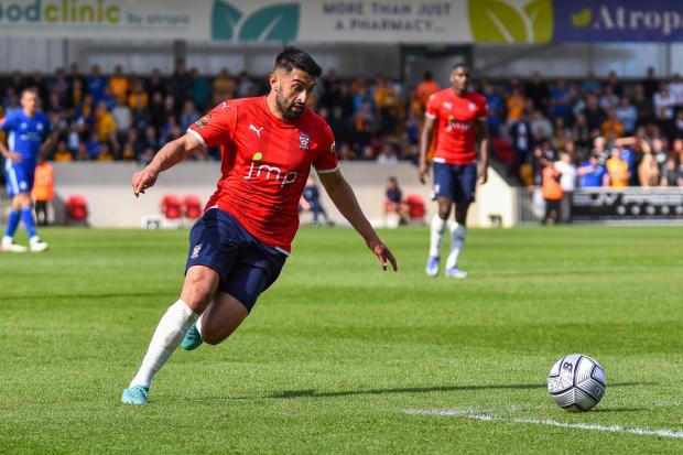 York City winger Maziar Kouhyar dribbles with the ball against Boston United at the LNER Community Stadium. Picture: Tom Poole