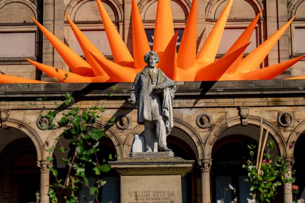 A striking artwork has transformed the front of York Art Gallery as part of the Aesthetica Art Prize 2022 exhibition. Pictures: Charlotte Graham