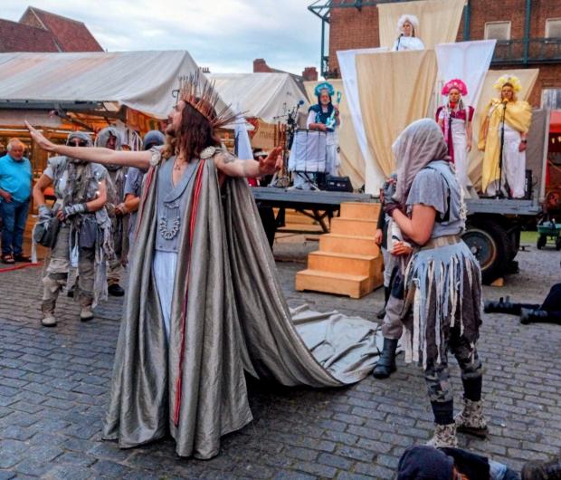 York Press: Mystery Plays last night in the market at York