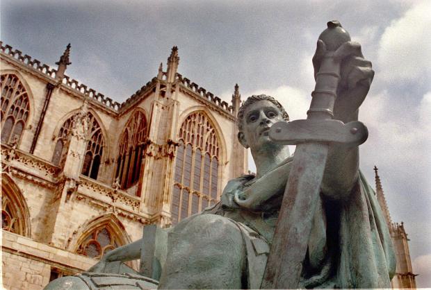 York Press: The statue of Constantine The Great outside York Minster. Constantine was proclaimed emperor in York in 306 AD - but was there an Imperial palace? 