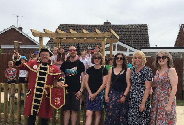 York Press: The Friends of Huntington Primary with Ben Fry and the children in the garden