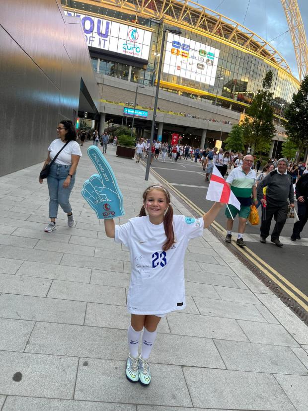 York Press: Tess Dolan at Wembley. Picture: SWNS