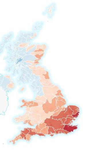 York Press: Map showing risks of drought in UK: Picture UK Centre for Ecology and Hydrology