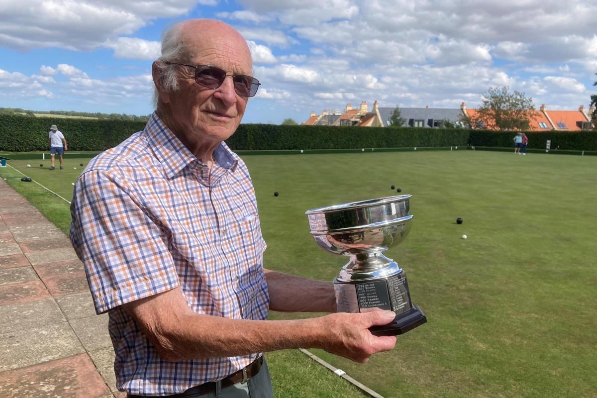 Robin Carpenter, 89, from Helmsley has just helped Helmsley Bowls Club lift silverware in Ryedale’s prestigious Waltham Cup