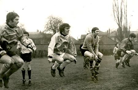 23/01/71: York City's Kevin McMahon, Bobby Sibbald, Archie Taylor and Phil Burrows get in shape.