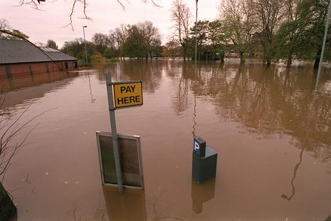York Area Floods, November 2000, flooded St George's Field