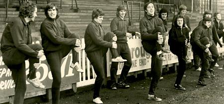 17/11/72 - York City players, in their new tracksuits, at a training session in prepartion for tomorrow's first-round FA Cup tie against Mansfield Town at Bootham Crescent.