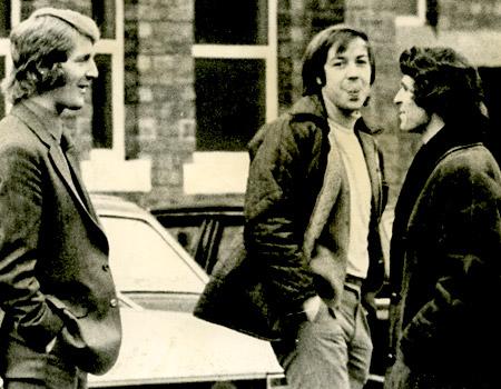 24/01/73 - Barrow Swallow the York City captain talking with Graeme Crawford and Phil Burrows.