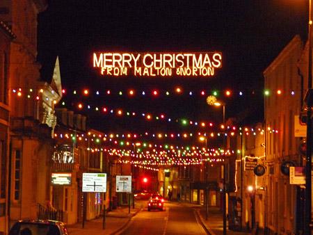 Malton's Christmas lights in Wheelgate - Picture: Nick Fletcher