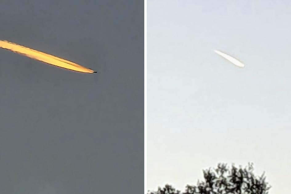 Did you see this? Object with light trail spotted flying over York