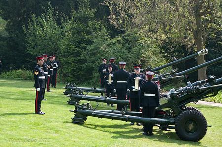 Gun salute for the Queen's birthday. Picture: Kevin Bailey