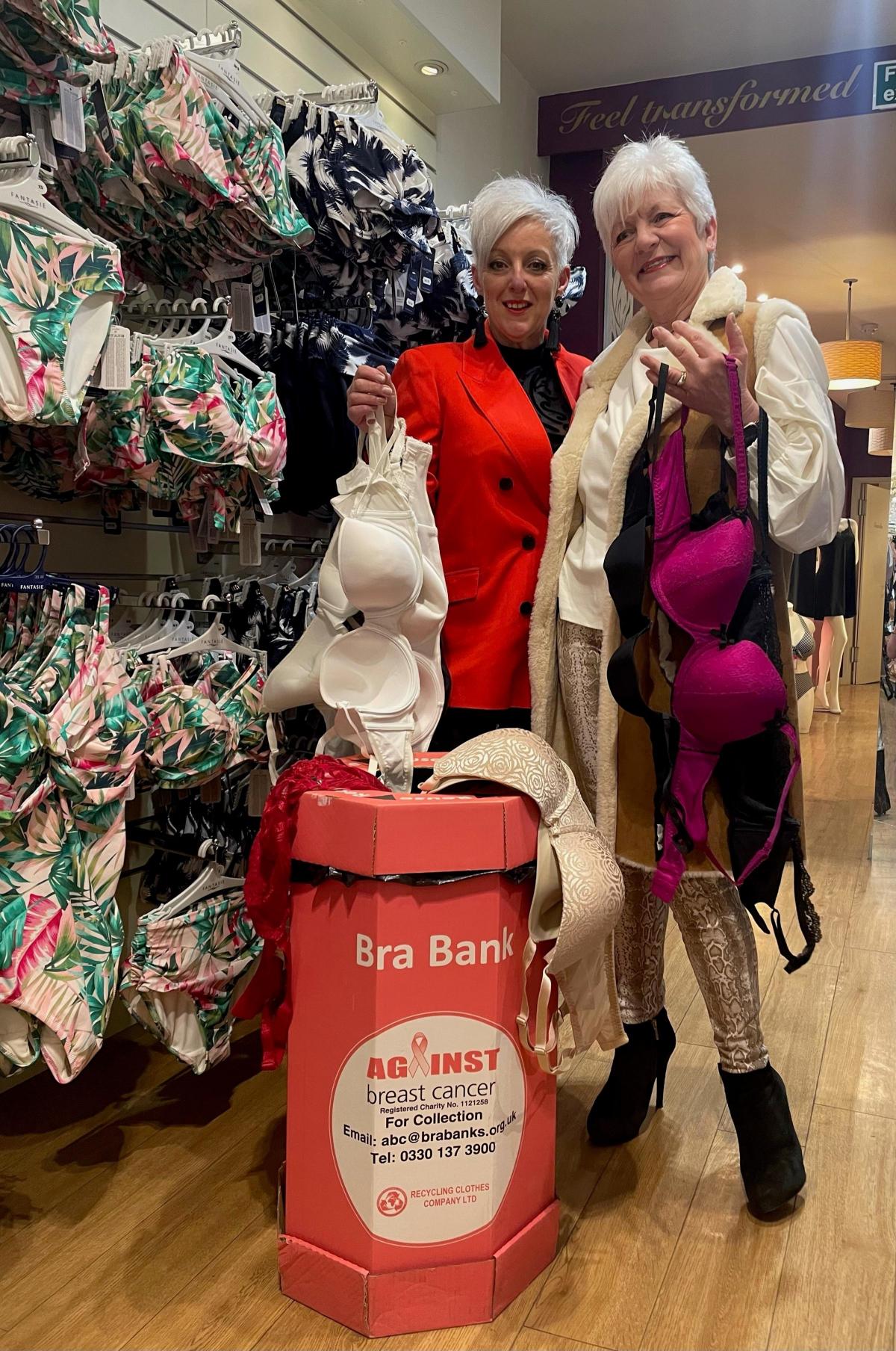 Women donate bras to Leia bra bank in aid of cancer charity