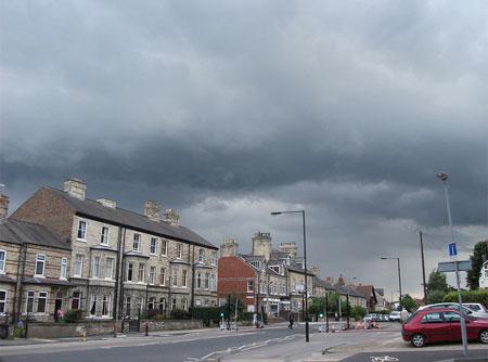 Rain clouds in Acomb. Picture: Carl Spencer