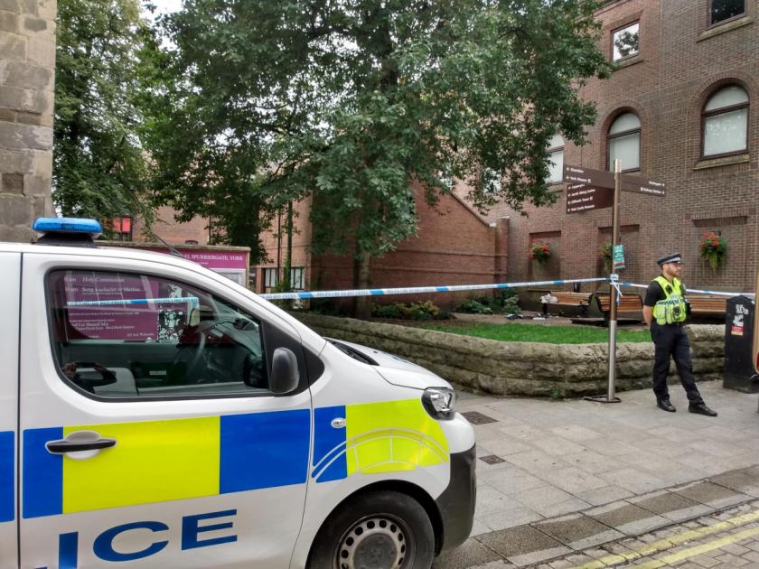 Police incident in York city centre - cordon in place