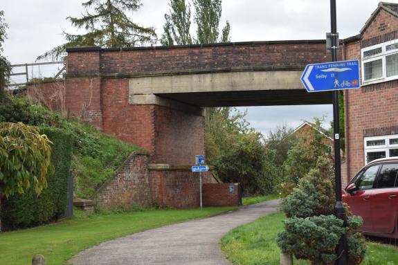 York Press: The bridge passes over the old York - Selby railway line now used as an active travel route York Press: The bridge passes over the old York - Selby railway line now used as an active travel route