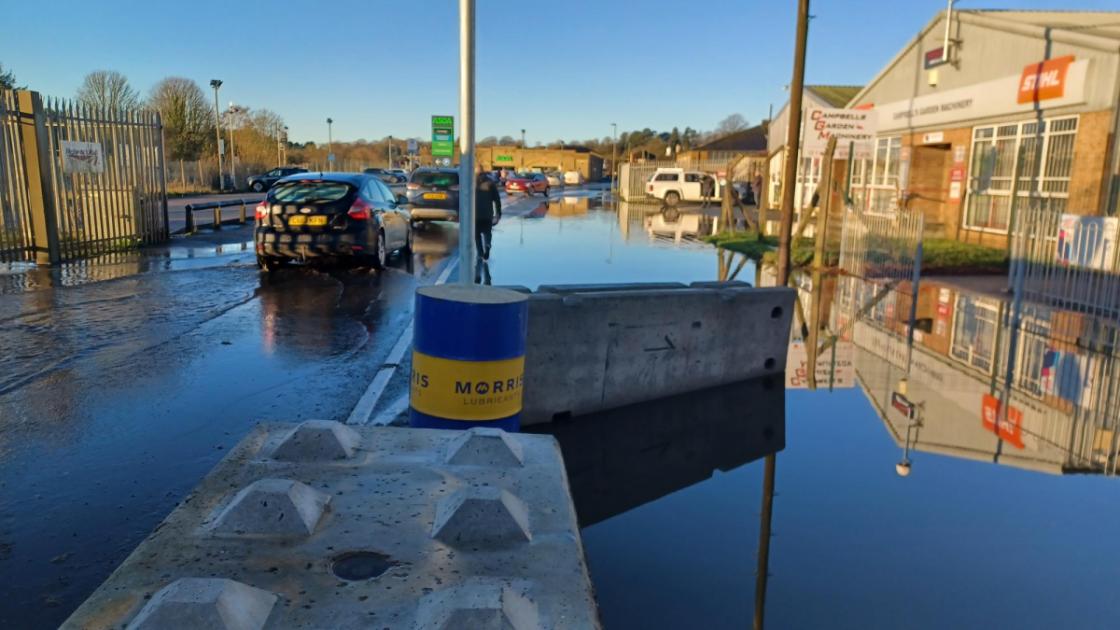 Norton Road, in Norton, Ryedale, closed due to flooding | York Press 