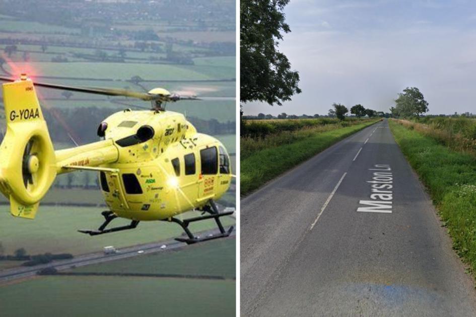 Moor Monkton Crash: Teenager flown to hospital following accident near York