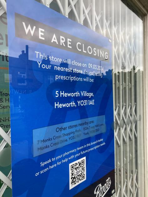 Boots Announces Closure of Heworth East Parade and Clifton Green Locations
