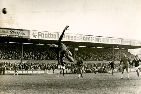 10/11/73: York City 1, Southend 0 - Keeper Bellotti dives across his goal as a shot from Woodward goes over the bar.