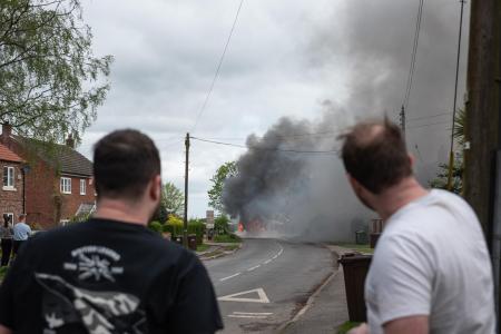Farm vehicle fire closes road in North Duffield near Selby | York Press 