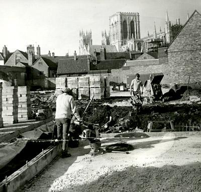 1982: Building work was underway on new homes in Aldwark.