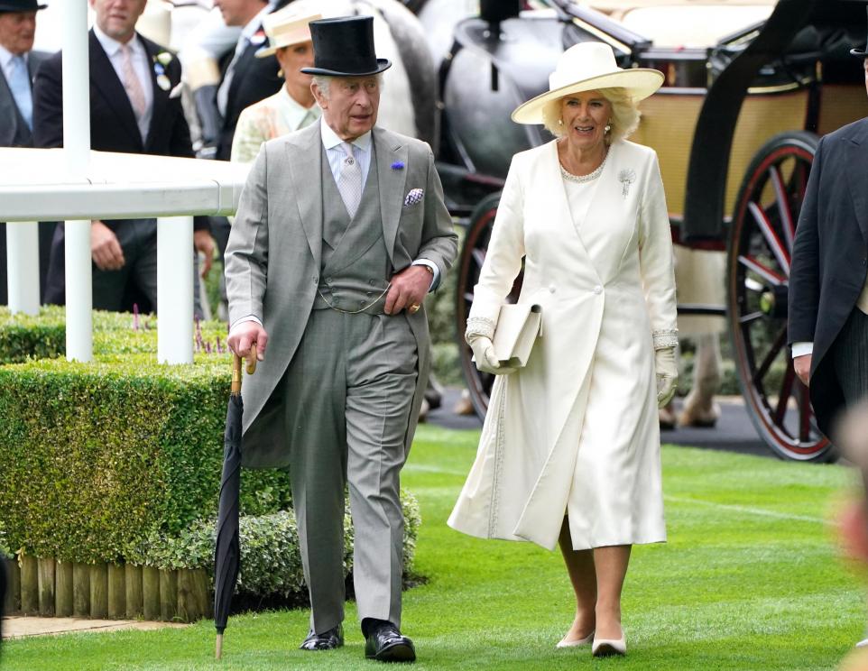 York Press: Queen Camilla with her husband King Charles at Royal Ascot in 2023