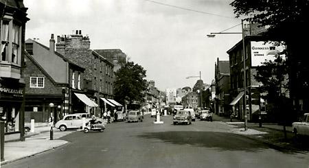 View along Blossom Street towards Micklegate Bar in August 1960