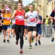 Runners in an earlier Yorkshire Marathon in York city centre