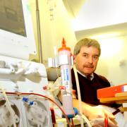 Andrew Henwood undergoes haemodialysis at York Hospital Renal Unit