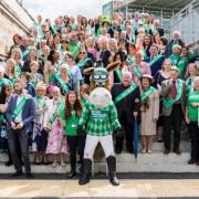 Flashback: Fundraisers at the last Macmillan Charity Raceday held at York Racecourse in 2019.