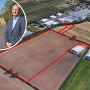 Northminster Properties managing director, George Burgess, left, with development surveyor Alastair Gill at Northminster Business Park, where the new parcels centre will be built, subject to planning